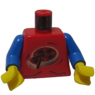 Lego tělo, červená (4168998, 973pb0057c01)
